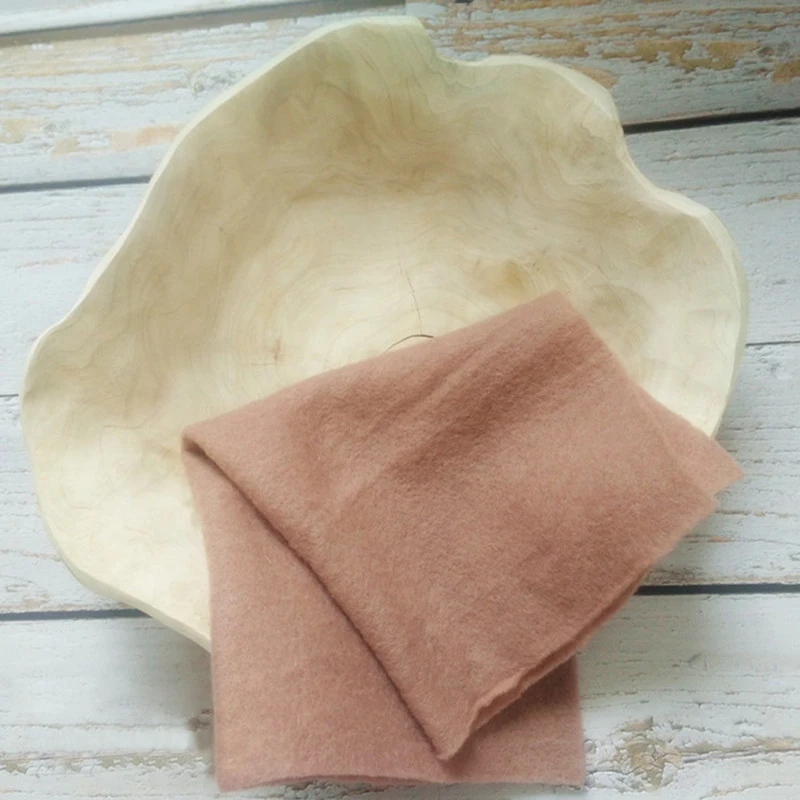 Newborn Photography Wool Felt Wrap Petal Wrap Infant Baby Felted Wool Square Blanket Basket Filler Stuffer Studio Photo Props