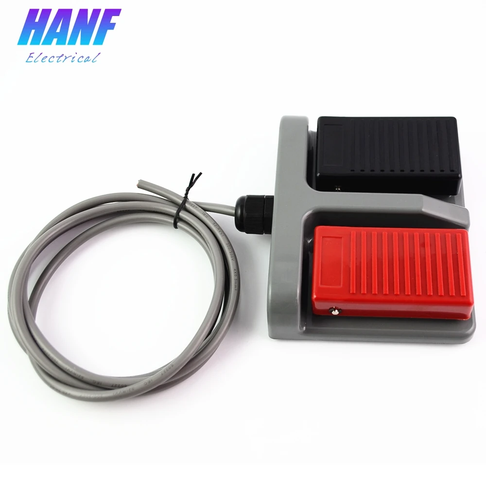1pcs Momentary Plastic Foot Switch Infinity Double Pedal Duplex Two-way Tumbler 3A/220VAC