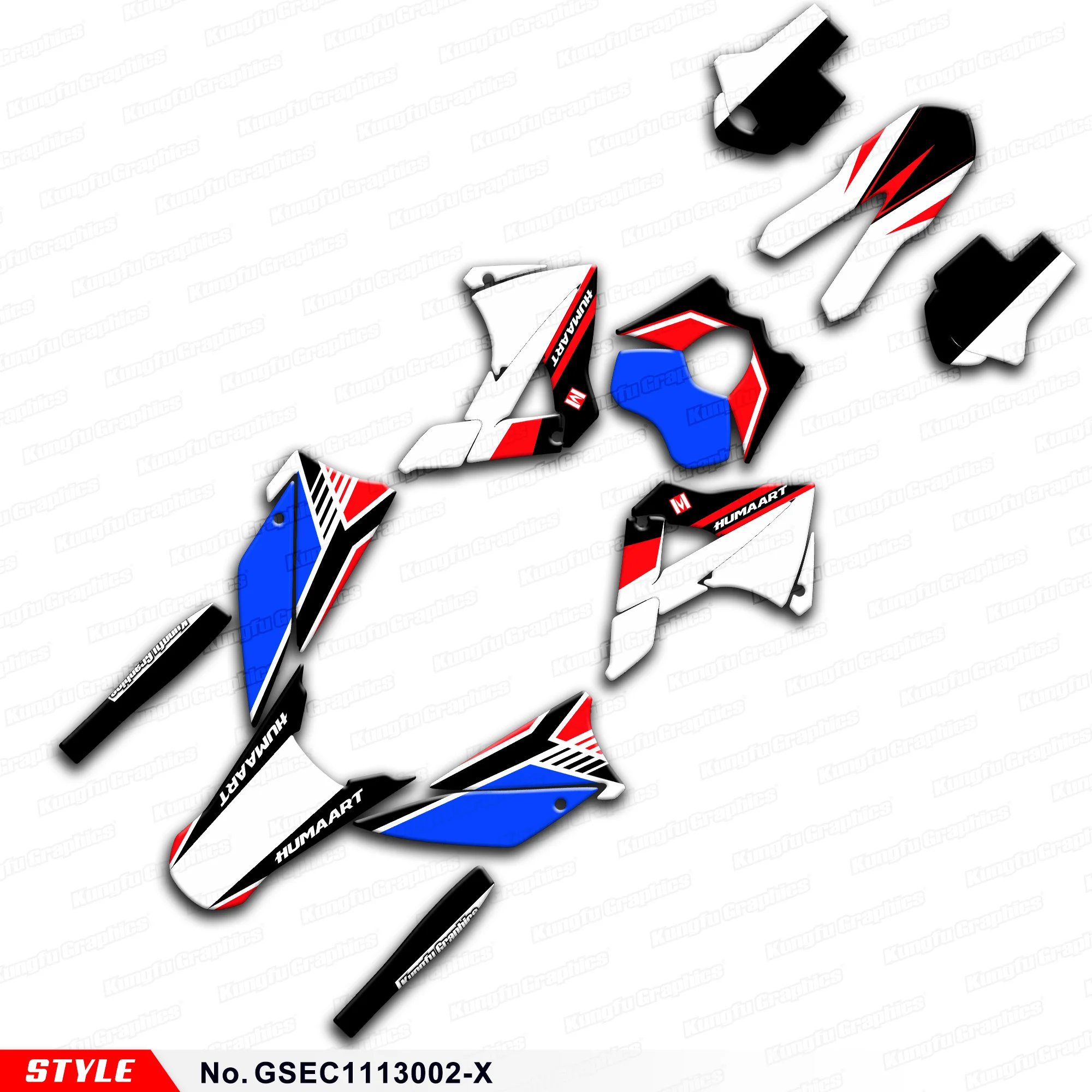 

Aftermarket MX Decals Stickers Backgrounds for EC 125 200 250 300 2T 4T 6days 2011 2012 2013, Style No.GSEC1113002-X