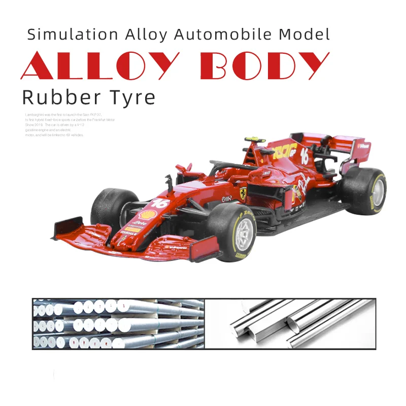 Bburago 1:43 Red Bull Racing F1 Car RB16B &Ferrari SF1000 & Benz W10 Simulation Alloy Automobile Model