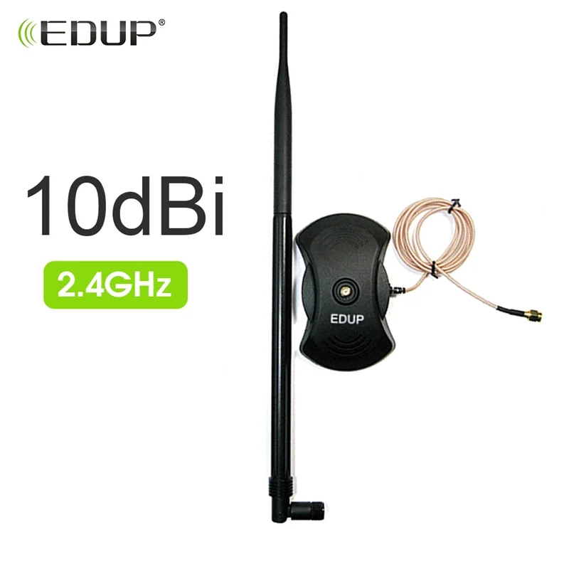 EDUP WiFi Booster WiFi Power Amplifier 2.4GHz 4W WiFi Signal Booster Wireless Range Repeater for WiFi Router Accessories Antenna