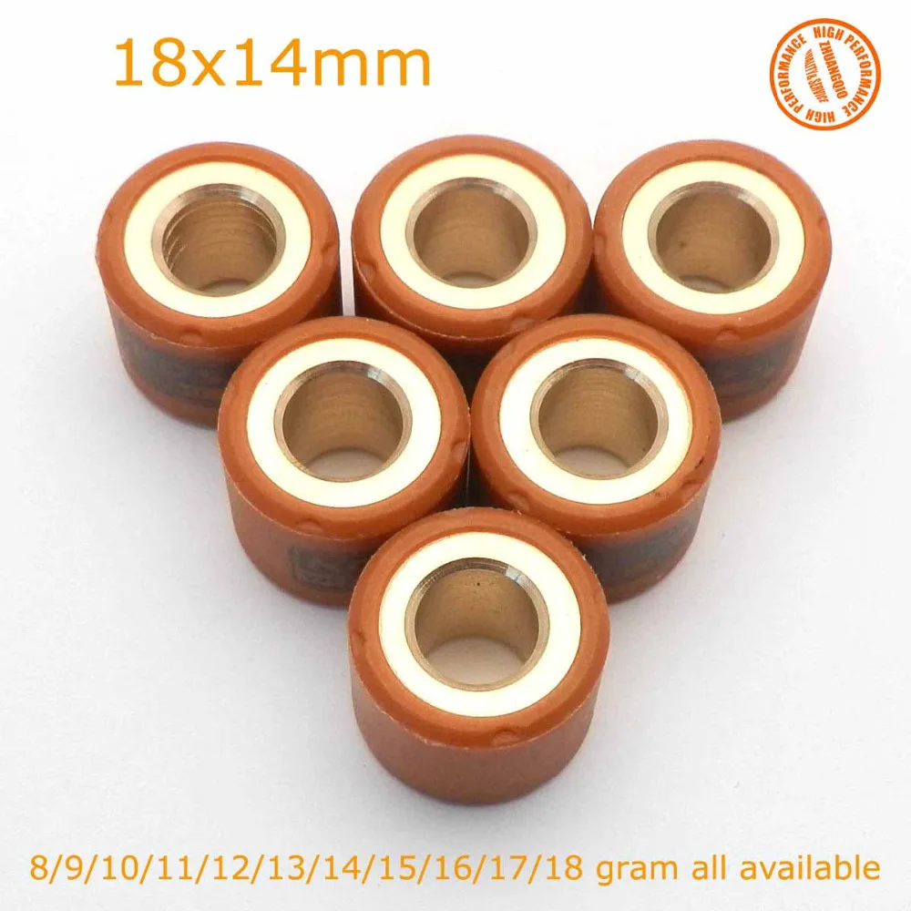 Performance Variator Slider Roller Weights 18X14mm 8 - 18g gram For GY6 150 125CC KOSO 157QMJ Scooter 4 stroke Go Kart