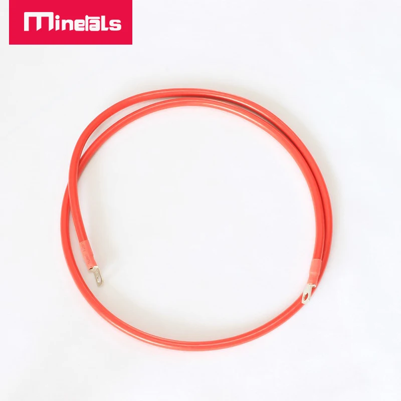 Cabo conector da bateria atual alta, Fio de cobre com Lug, Fio do inversor do carro, Série da bateria UPS, Conexão paralela, 25mm, m2, 1,5 m