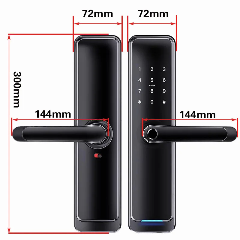 New Model of High Quality TTLock App Security Electric Password Fingerprint Waterproof Smart  Door Lock