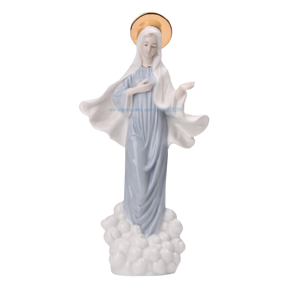 Saint Virgin Mary Our Lady Of Grace Statue Figure, Catholic Decoration Sculpture, Height 30cm, 11.8 