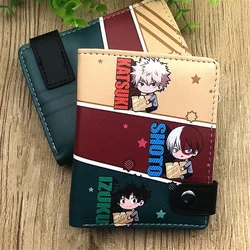 My foreAcademia PU Leather Purse with Coin Pocket Purse, Short Wallet, Anime Purse with Button, Midoriya Izuku, Tpistolet oki ShPain, Hot Sale