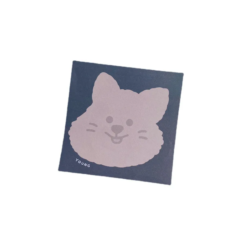 Bloc-notes Portrait ours mignon, 50 feuilles, Mini bloc-notes, papeterie scolaire, Kawaii, papier pour messages créatifs de bureau