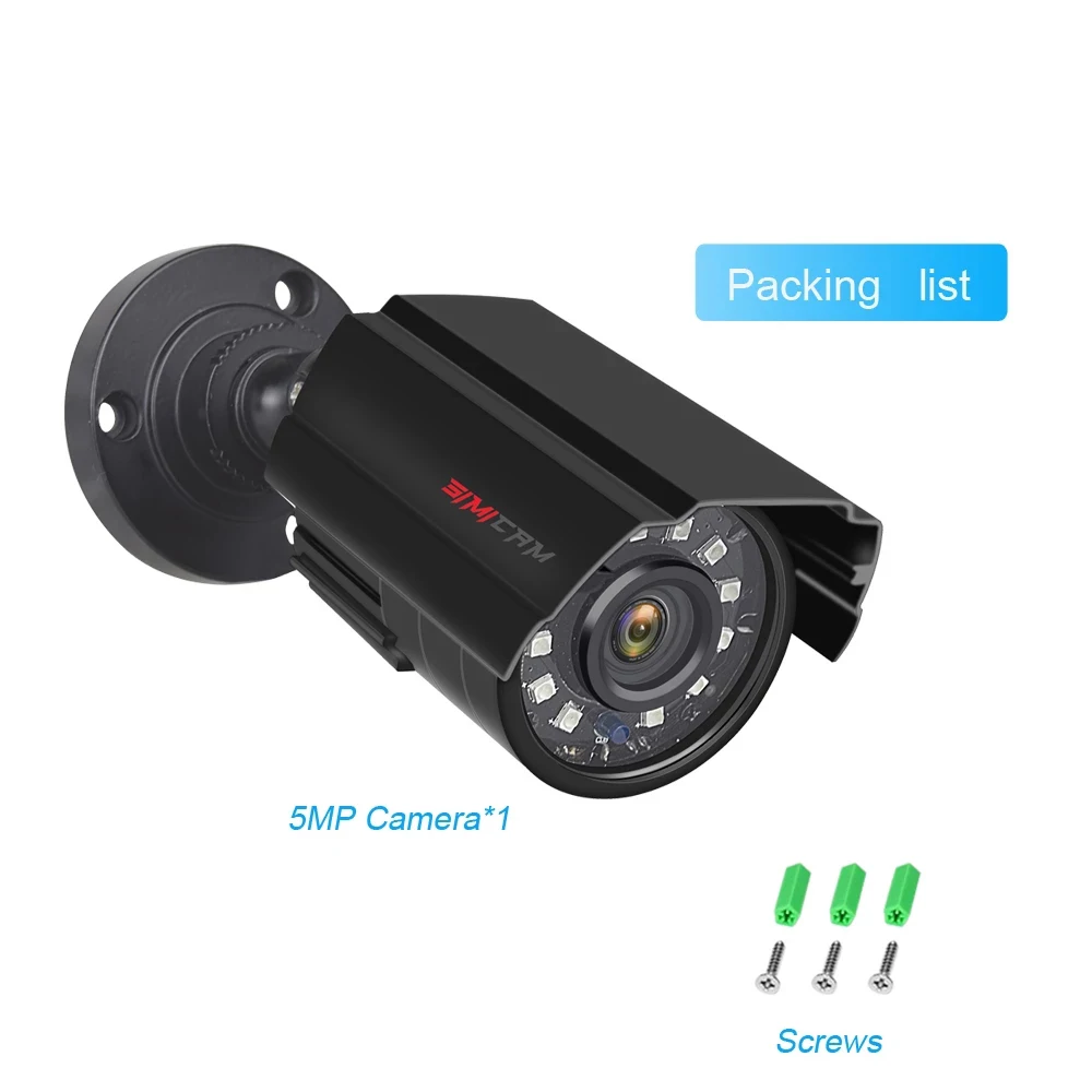 Super 5MP AHD Camera Metal CMOS 2560(H)*1920(V) Outdoor Waterproof Security Bullet Camera IR LEDS Night Vision CCTV