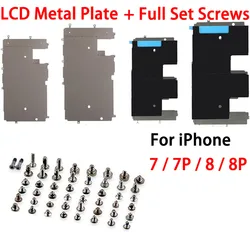 2Pack/Set Screen LCD Back Metal Bracket Plate Shield + Full  Screws For iPhone 7 7Plus 8G 8 Plus