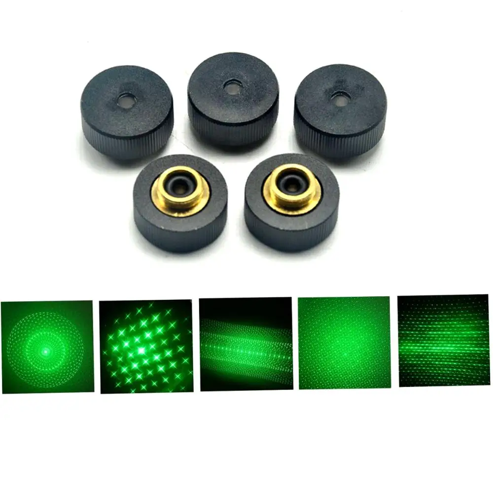 

5pcs Star Cap with 5 Pattern Gratings for Laser Pointer Torch Style （Five Styles in A Group）