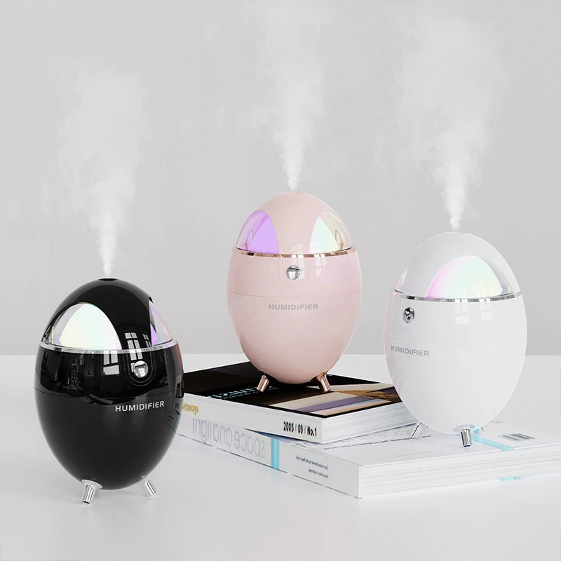 Mini Air Humidifier ไข่รูปร่างบ้านเดสก์ท็อปที่มีสีสัน Night Light Mute ความชื้น Sprayer สำหรับสำนักงานความคิดสร้างสรรค์