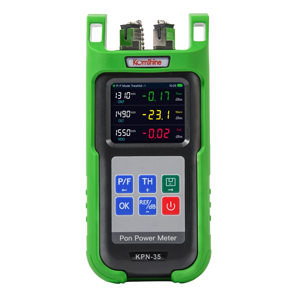 Optical Fiber Power Meter PON Komshine 1310 1490 1550nm Medidor de potencia optico PON Network Tester With APC or UPC Connector