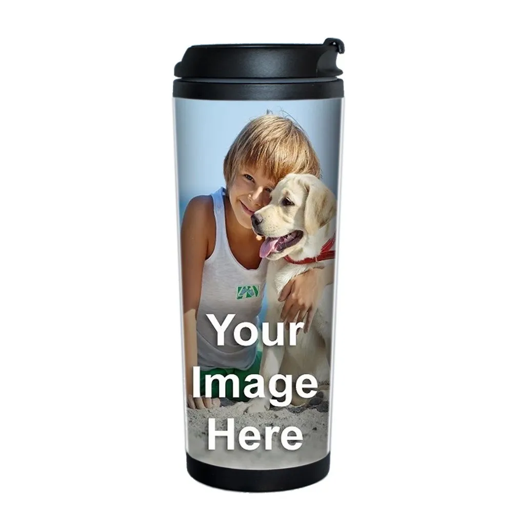 Free Shiping Sell  PixMug - Photo Travel Mug - The Mug That\'s A Picture Frame - DIY - Insert your own photos or designs