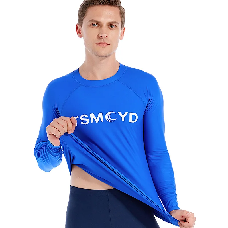 NEW TSMCYD MENS RASH GUARDS BEACH manica lunga surf nuoto TOP camicie sport acquatici mute da palestra asciugatura rapida UPF 50 DropShip