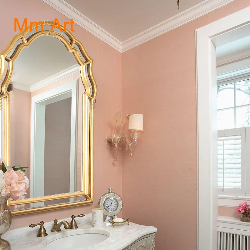 Bathroom Mirror Wall Hanging Makeup Makeup European and American Style Retro Hallway Mirror Decorative Mirror Dressing Mirror