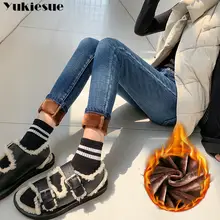 Winter Velvet High Waist Skinny Jeans #3