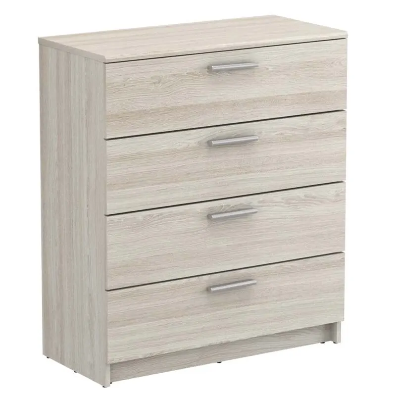 Comfortable 4 drawers bedroom bedroom modern style oak storage Shannon 81x80x38 cm