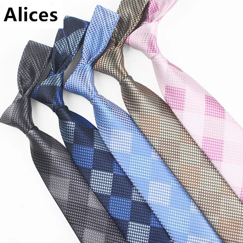 

Men's Ties Formal Dress Business Width 7cm Lattice Plaid Check Jacquard Suit Tie Spot Factory Seller Custom Wholesale