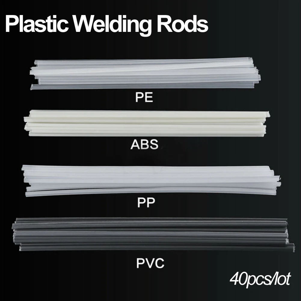 40Pcs Plastic Welding Rods 200mm PVC/ABS/PP/PE Welding Rod Welding Sticks Electrode For Plastic Welder Tool