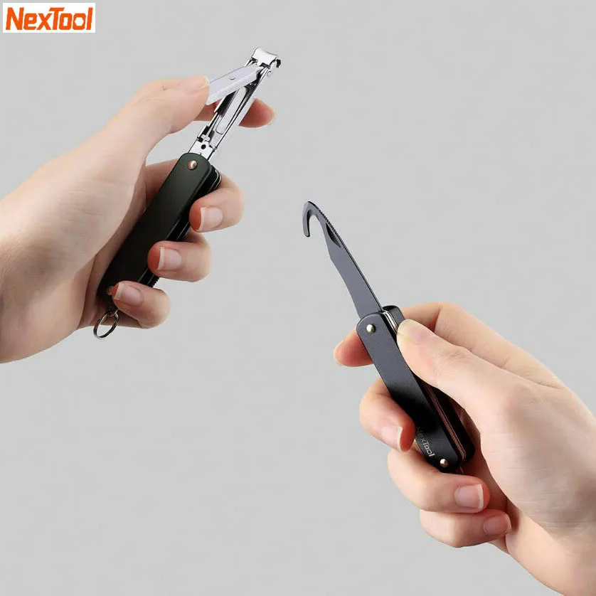 Youpin Nextool Multifunctional Nail Clippers Nail File With Unboxing Knife Hook Knife KeyRing Portable Mini Nail Care Tool