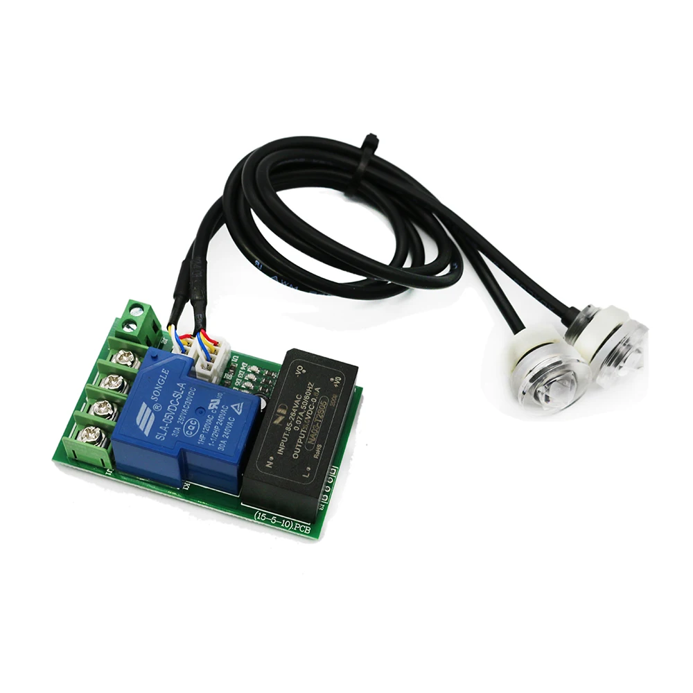 Double Liquid Level Sensor Alarm Module Infrared Water Level Detection Switch Relay Output