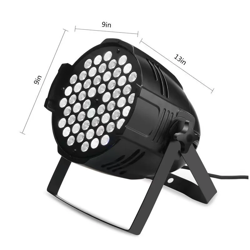 Aluminum Housing LED Par 54x9W RGB 3in1Wall Washer Flat Projector Floodlight Can Wash DMX512Controller Effect Stage Design Light