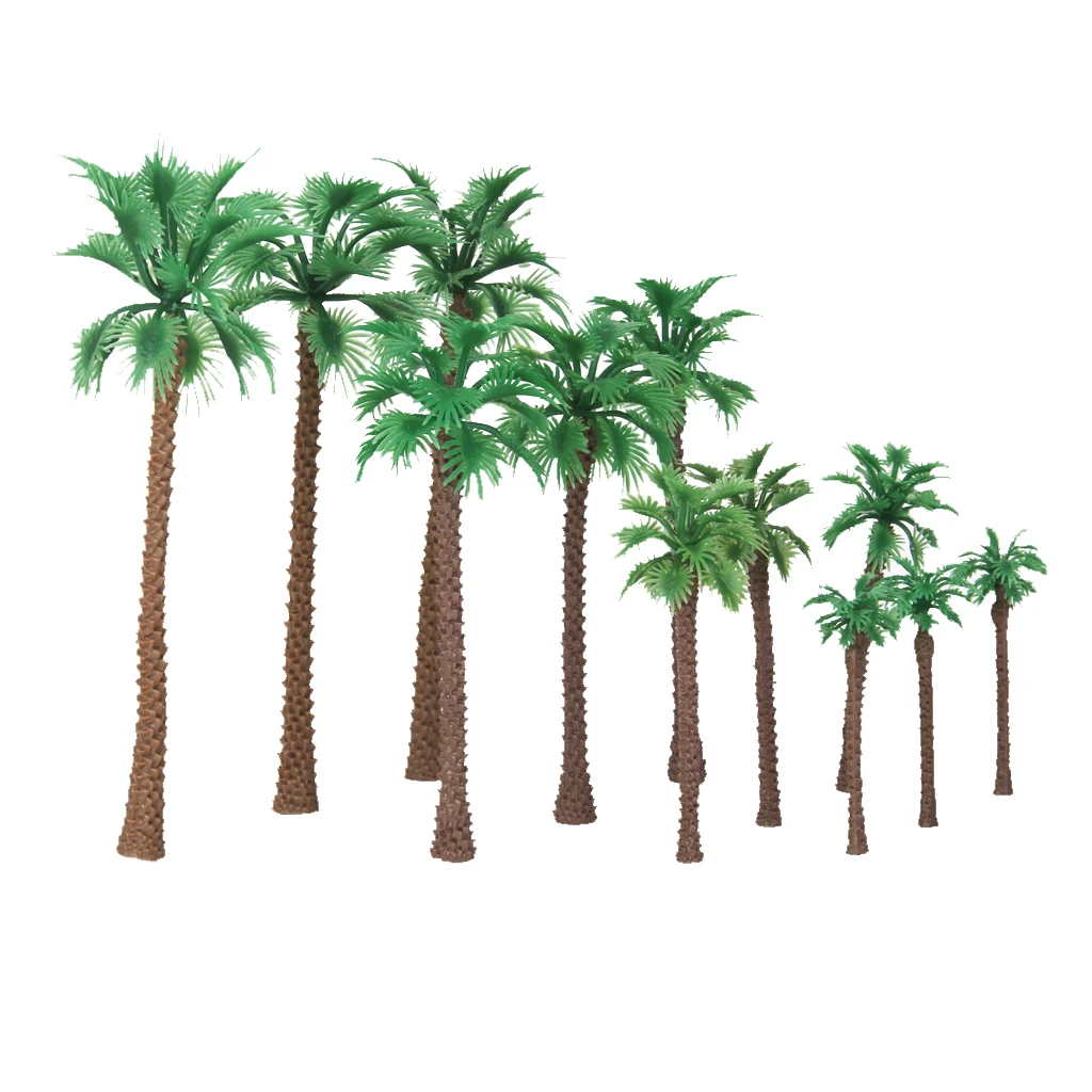 12Pcs Palm HO N Z Artificial Rainforest Diorama for Projects Model Train Railways Architecture Landscape