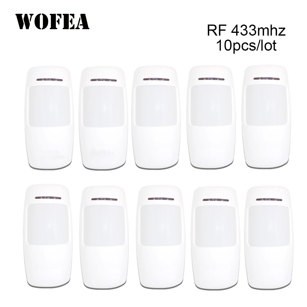 Wofea-Detector de movimiento inalámbrico, PIR ev1527 Sensor infrarrojo, tipo 3V, potencia para seguridad del hogar, wifi, GSM, alarma, 433mhz, 10