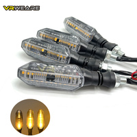 4Pcs Motorcycle Turn Signals Lights 12 Leds Water Flowing Indicator Arrow Blinker Lamps For Kawasaki Honda Yamaha Suzuki