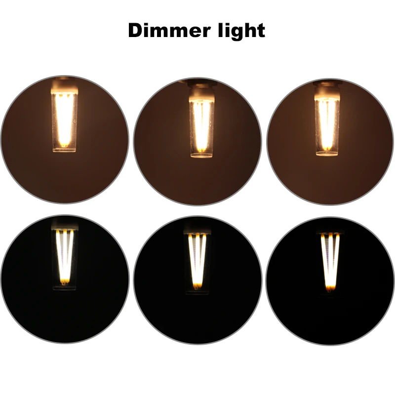 Bombilla led filamento lâmpada e17 2w 3 luz 110v 220v dimmer cob lâmpada de poupança energia escudo vidro alta qualidade escurecimento iluminação