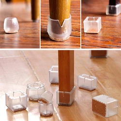4 Uds. Pies de mesa para muebles, almohadillas para sofá, protección de goma antideslizante, gruesas, PVC, resistentes al desgaste, gorros para patas de silla, protectores de suelo de madera