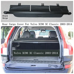 Rear Cargo Cover For Volvo XC90 XC Classic 2003-2014 Privacy Trunk Screen Security Shield Shade Black Beige Auto Accessories