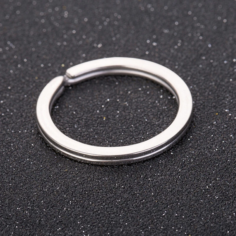 30PCS Polished Silver Split Ring Keyrings Key Chain Hoop Loop Key Holder DIY