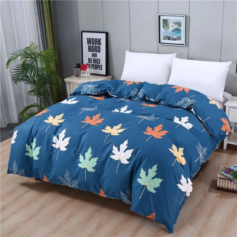 1 piece of pure natural high-density cotton reactive printing fabric high-quality duvet cover with zipper customizable size