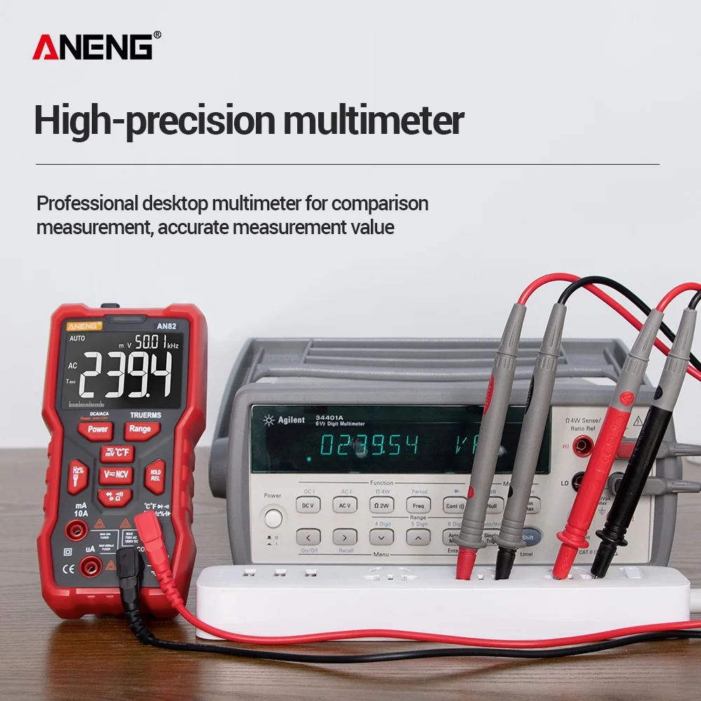 AN82 9999 conteggi multimetro digitale tester esr tester True-RMS automotive electric dmm transistor misuratori di picco test della resistenza