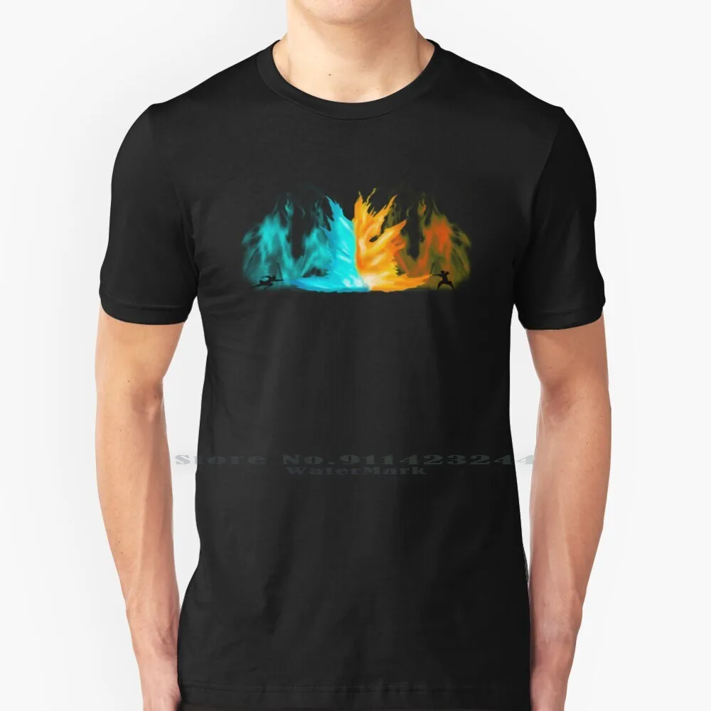 - Agni Kai 100% Cotton T Shirt The Last Airbender Aang Katara Zuko Sokka Iroh Ozai Korra Azula Appa Toph Kuvira Bolin Asami