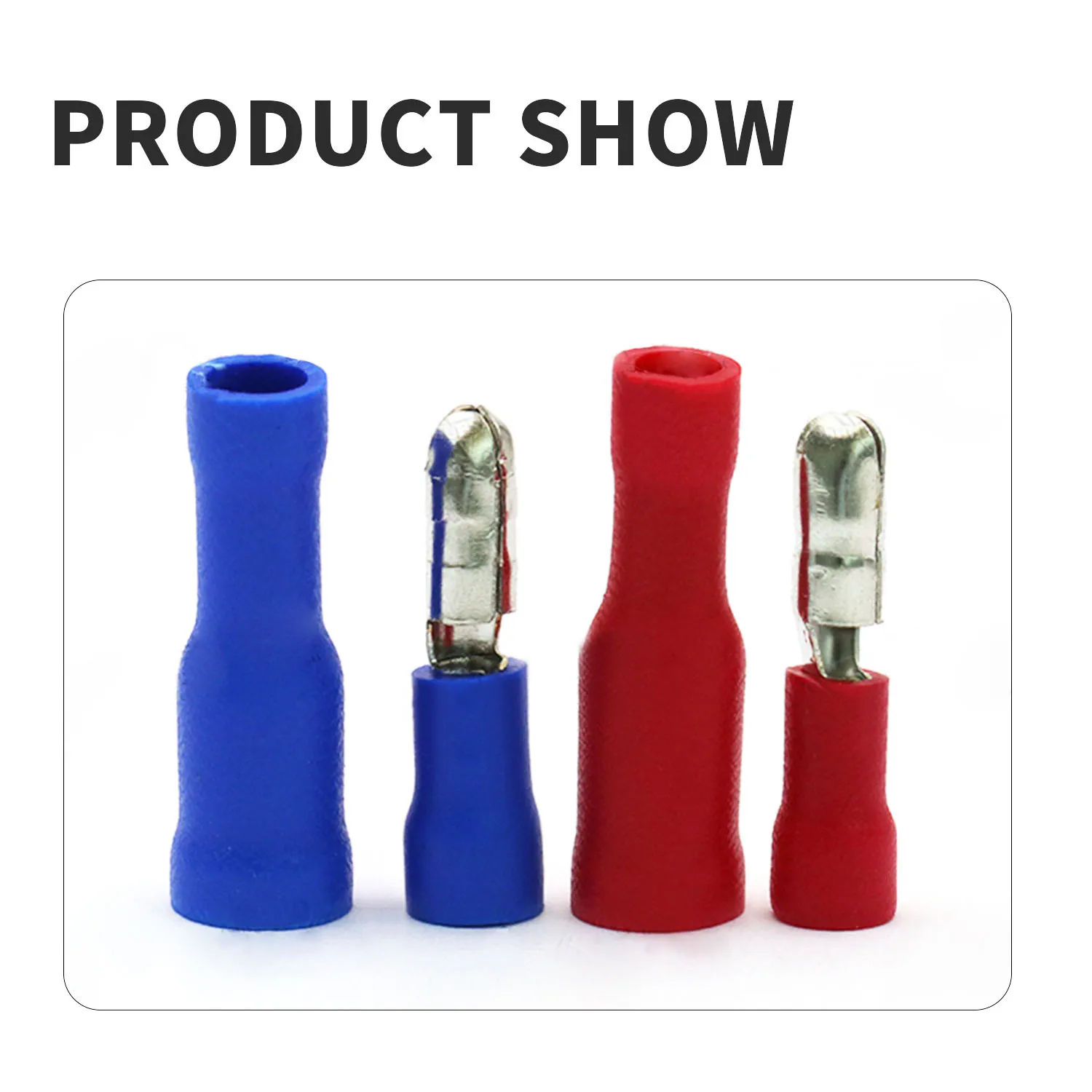 50 peças de vermelho e azul masculino e feminino bala isolado conector terminal de friso FRD1.25-156 FRD1-156 MPD1.25-156 MPD1-156