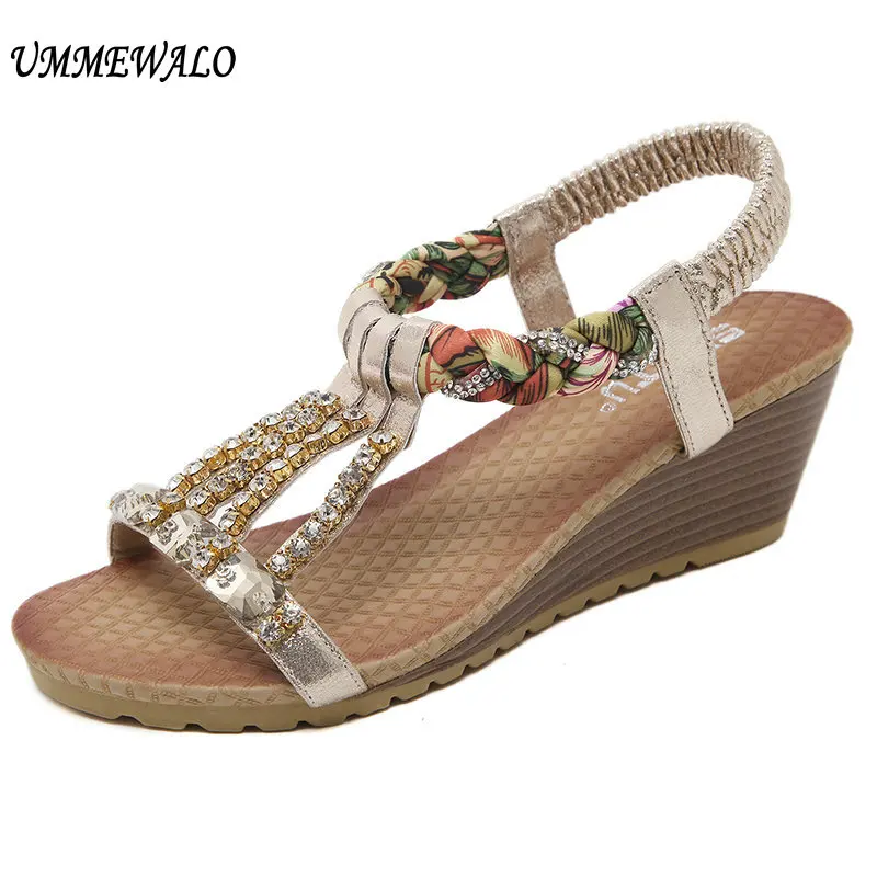 UMMEWALO Shoes Women Summer Sandals Woman Designer Wedges Gladiator Sandals Ladies Shoes Zapatos Mujer