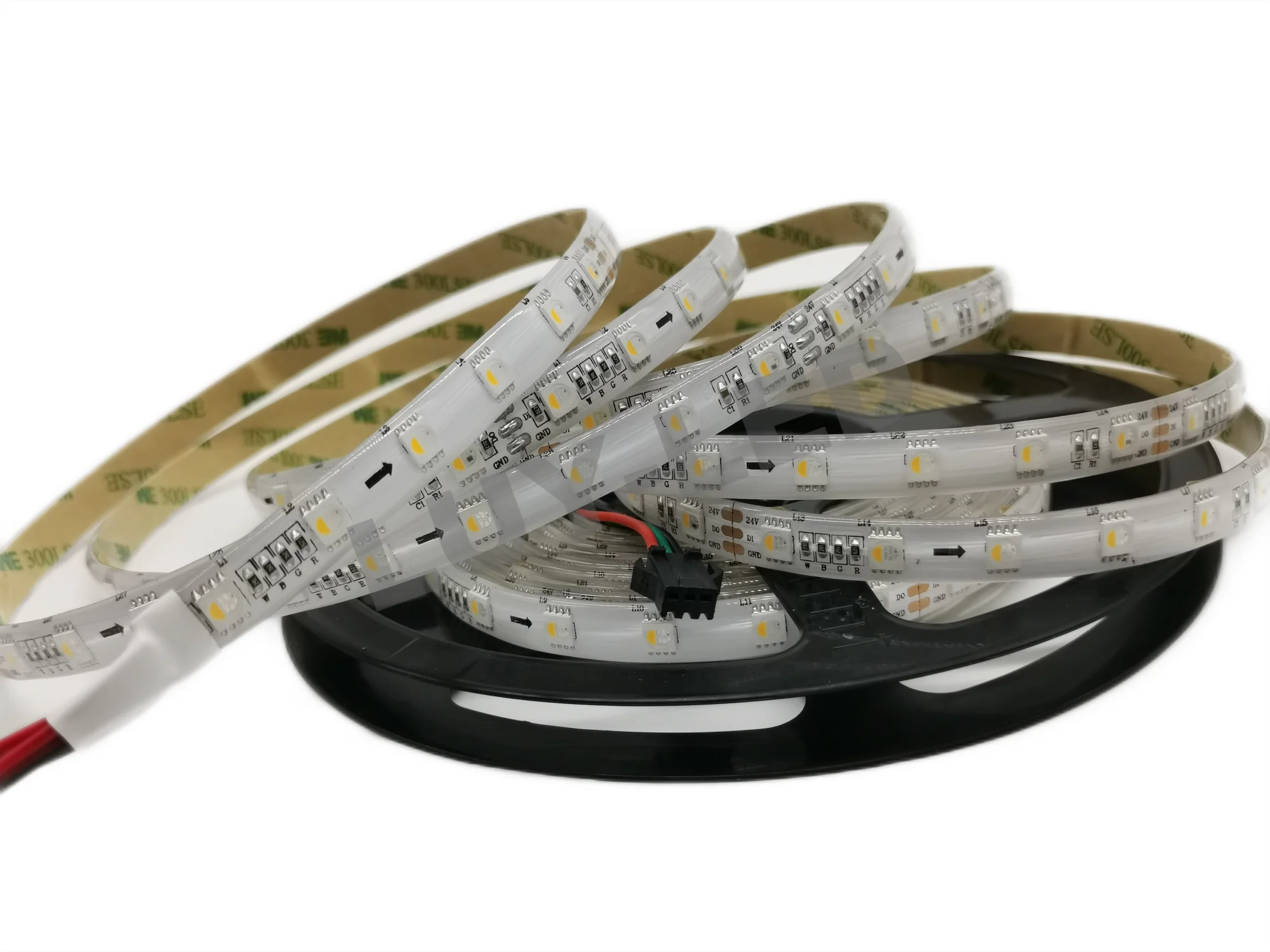 

5M SK6812RGBW AddressabIe Pixels LED Strip Light 5050RGBWW/RGBW-P8 White PCB 60leds/10 Pixels/m Flexible Tape Light; DC24V