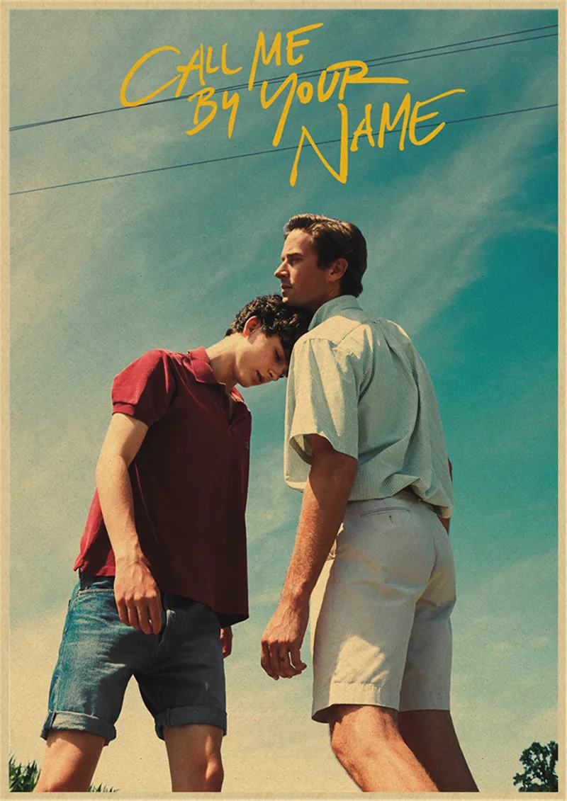 الفيلم الكلاسيكي اتصل بي باسمك كرافت ورقة المشارك غرفة نوم المعيشة أريكة جدار ديكور فني للمنزل صورة اللوحة الرجعية