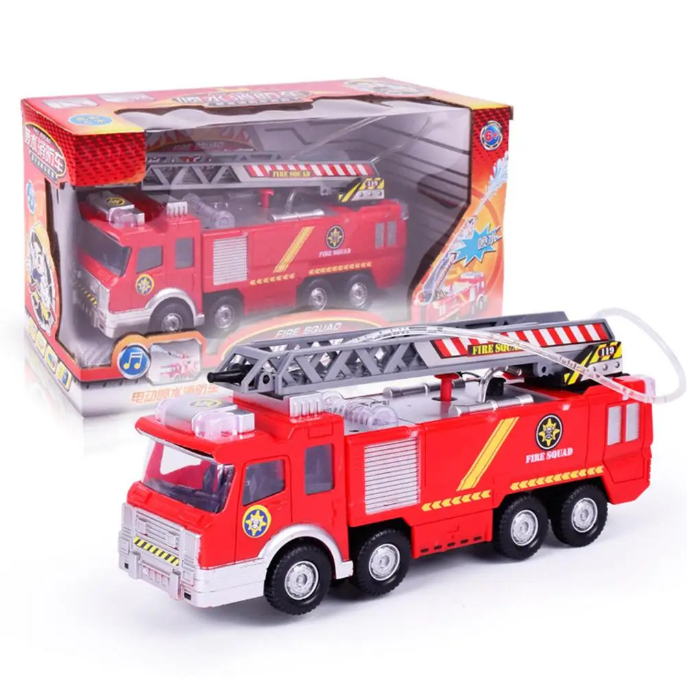 

Spray Water Gun Toy Truck Firetruck Juguetes Fireman Sam Fire Truck/Engine Vehicle Car Music Light Educational Toys for Boy Kids