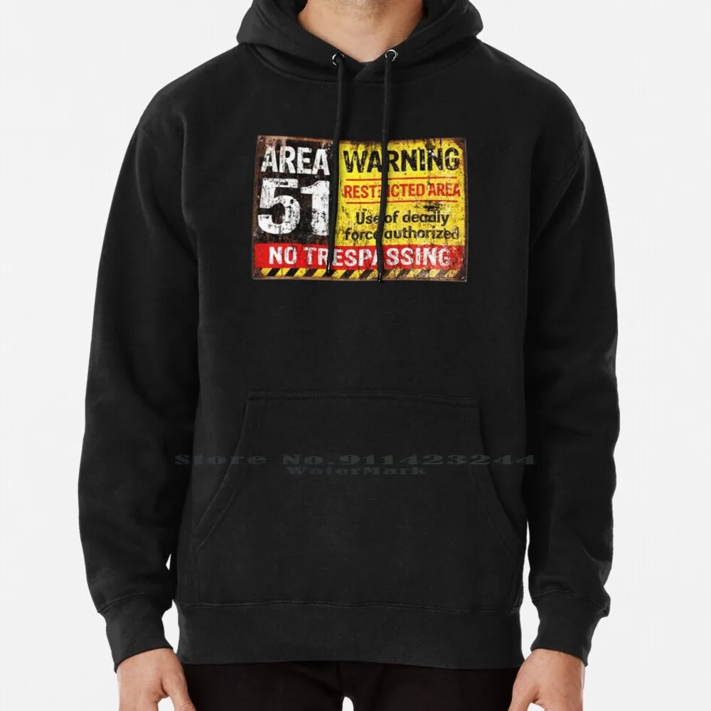 Area 51 Hoodie Sweater 6xl Cotton Us Air Force Usaf Roswell Flying Saucer Abduction Autopsy Greys Spaceship Ancient Outer Space