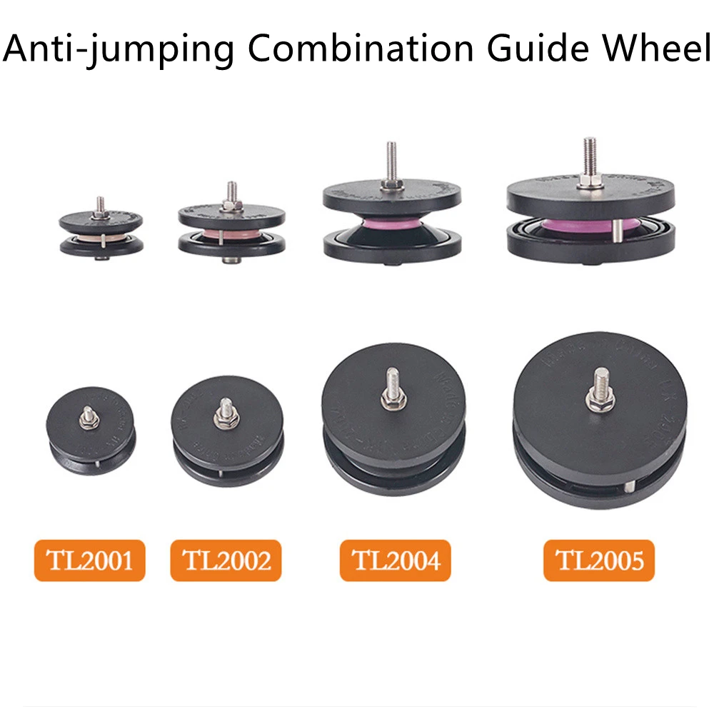 Anti-jumper combined guide wheel threading wheel winding machine stainless steel wheel tension pay-off frame ceramic pulley