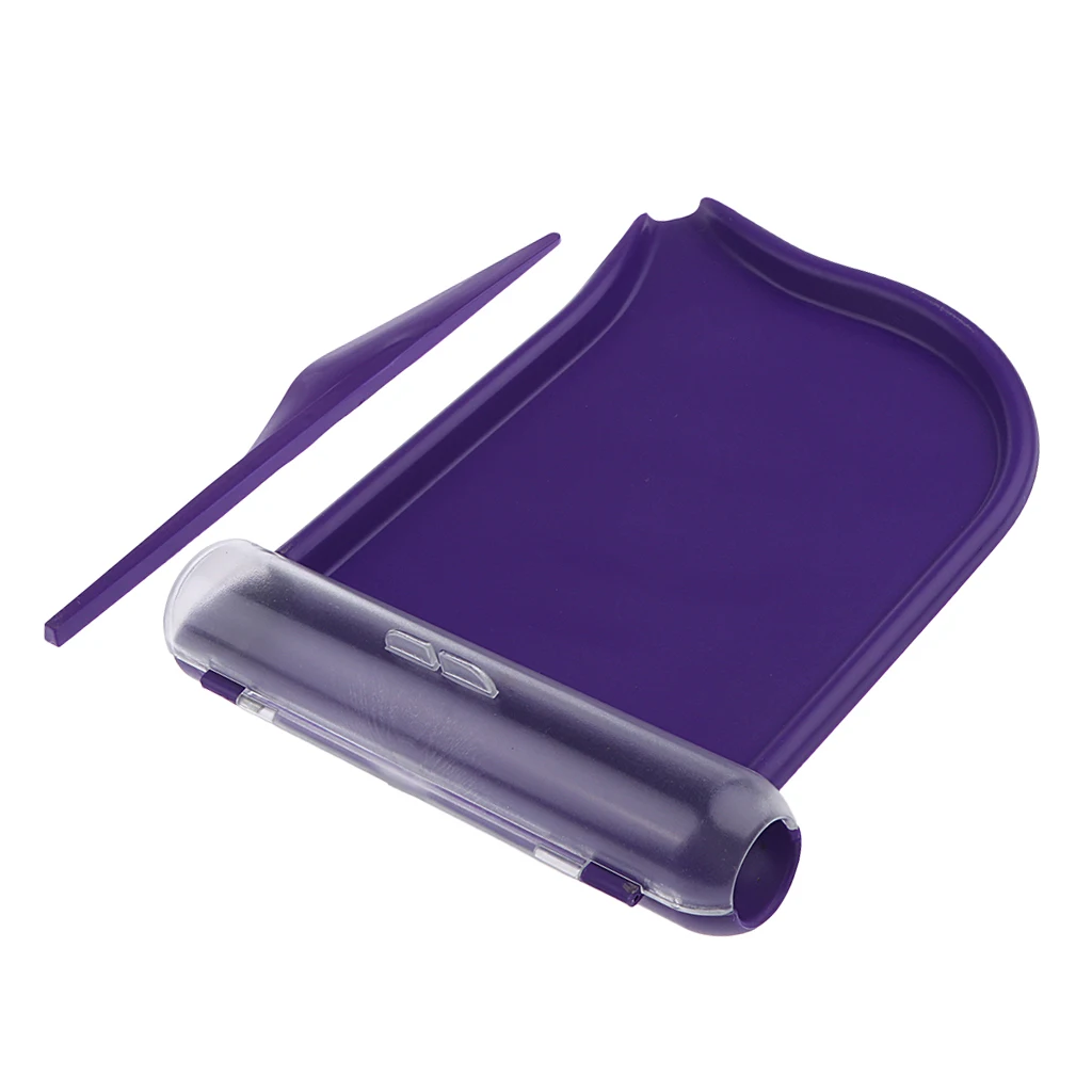 1 Set Pill Counting Tray with Spatula Durable Plastic Practical Purple