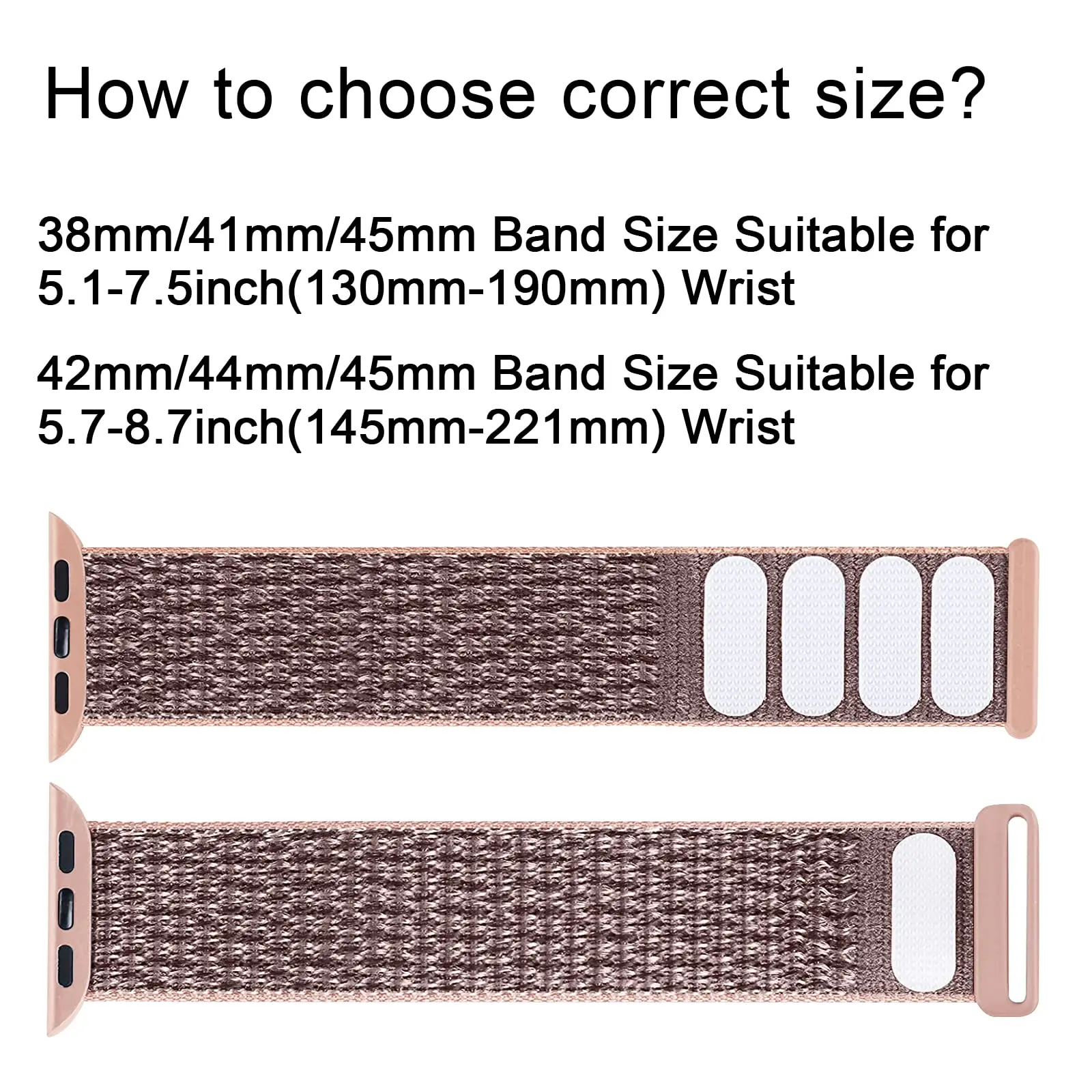 Nylon Sport Loop Band for Apple Watch Ultra 49mm 45mm 44mm 40mm 41mm Elastic Braided Bracelet iWatch Series 3 4 5 6 SE 7 8 Strap