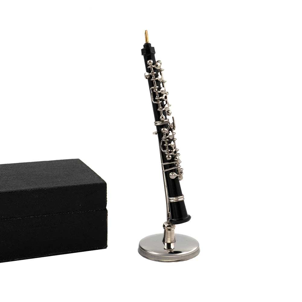 

1Pcs Miniature Alloy Oboe Model with Support Mini Musical Instrument 1/12 Dollhouse ob11 1/6 Action figure Accessories bjd