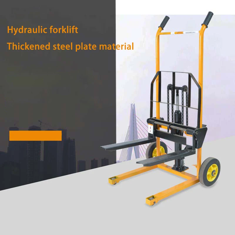 

Small Hydraulic Manual Forklift Miniature Manual Stacker Lightweight Household Loading And Unloading Truck Lifting Truck 200kg