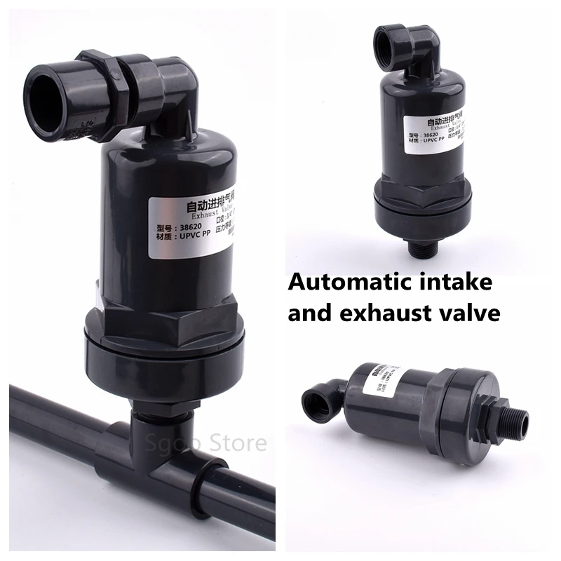 1pc 1/2''~2'' Inch UPVC Automatic Intake And Exhaust Valve Fish Tank Aquarium  Fittings Water PVC Tank Accessories