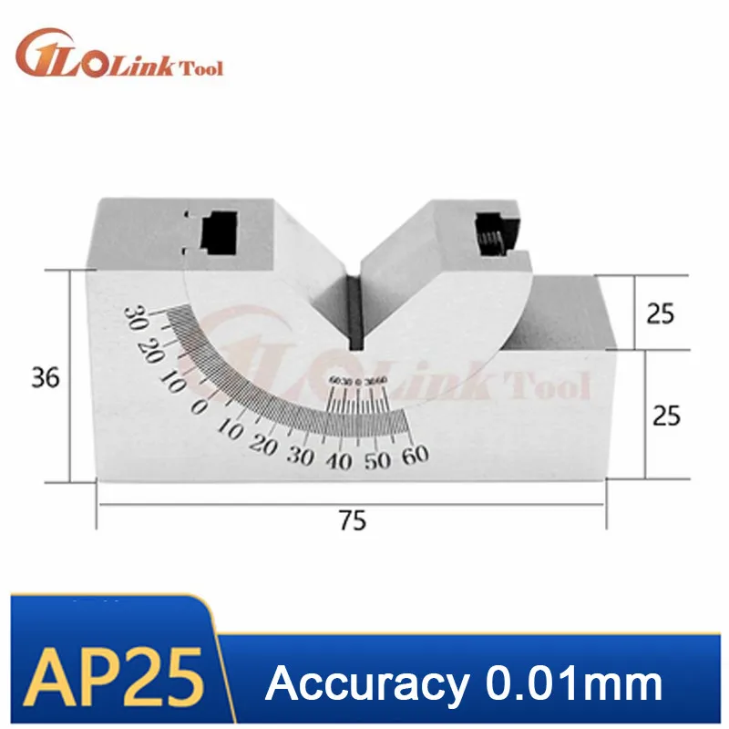 AP25 Tools maker Precision Gauge Micro Adjustable Angle V Block Milling Setup 0 to 60 Degree angle plate Angle block angle gauge