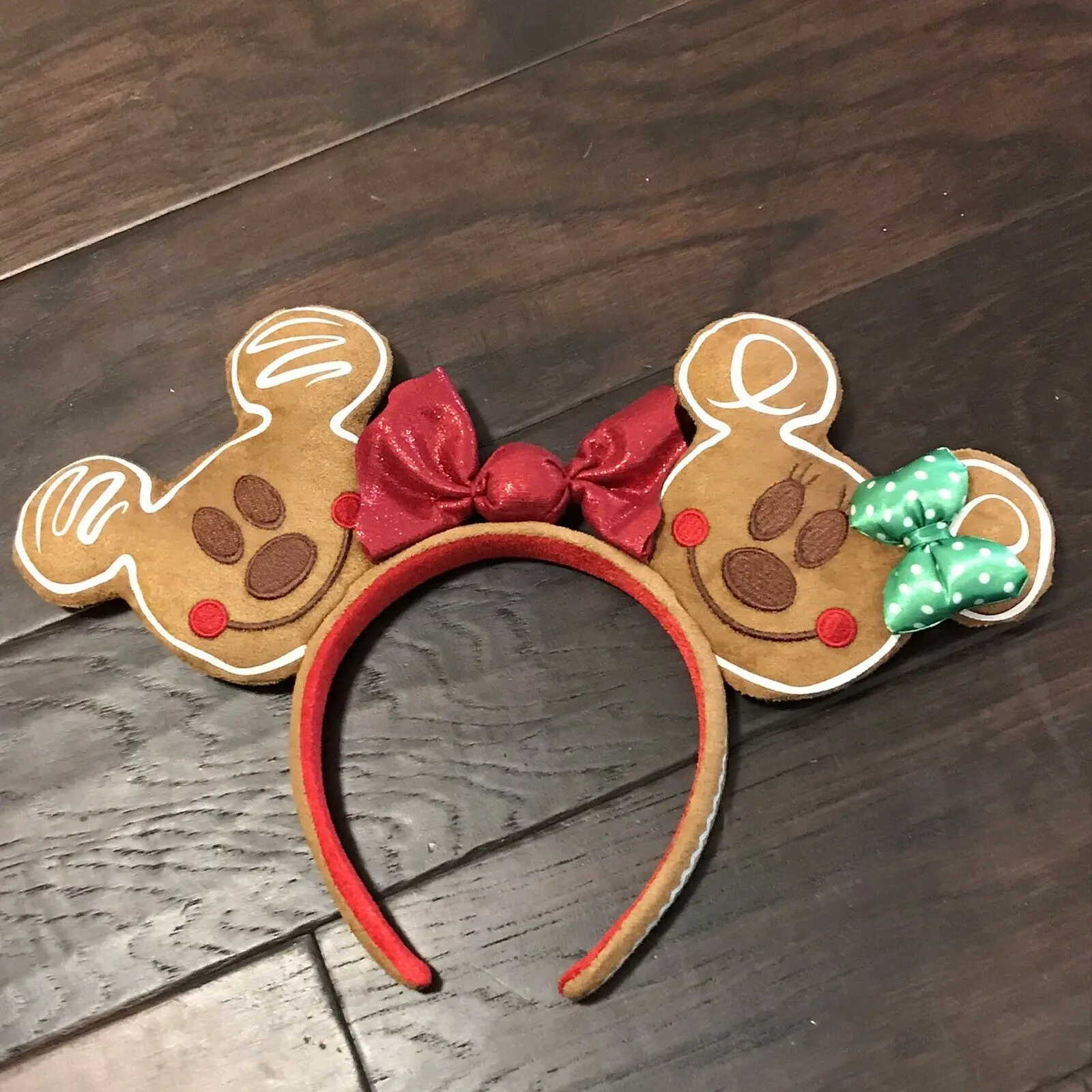 Disney Christmas Holiday Gingerbread Ears Headband new